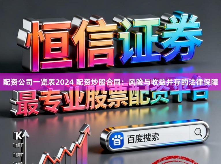 配资公司一览表2024 配资炒股合同:风险与收益并存的法律保障